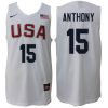 2016 rio olympics usa dream team 15 carmelo anthony jersey white