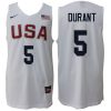 2016 rio olympics usa dream team 5 kevin durant jersey white