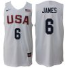 2016 rio olympics usa dream team 6 lebron james jersey white