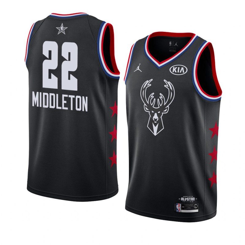 2019 all star black men's khris middleton jersey