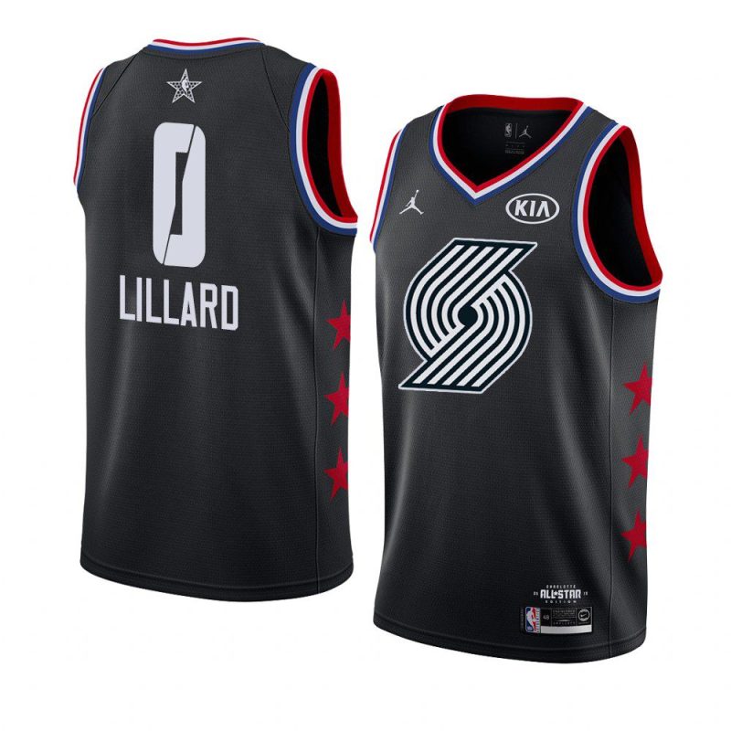 2019 all star black men damian lillard jersey