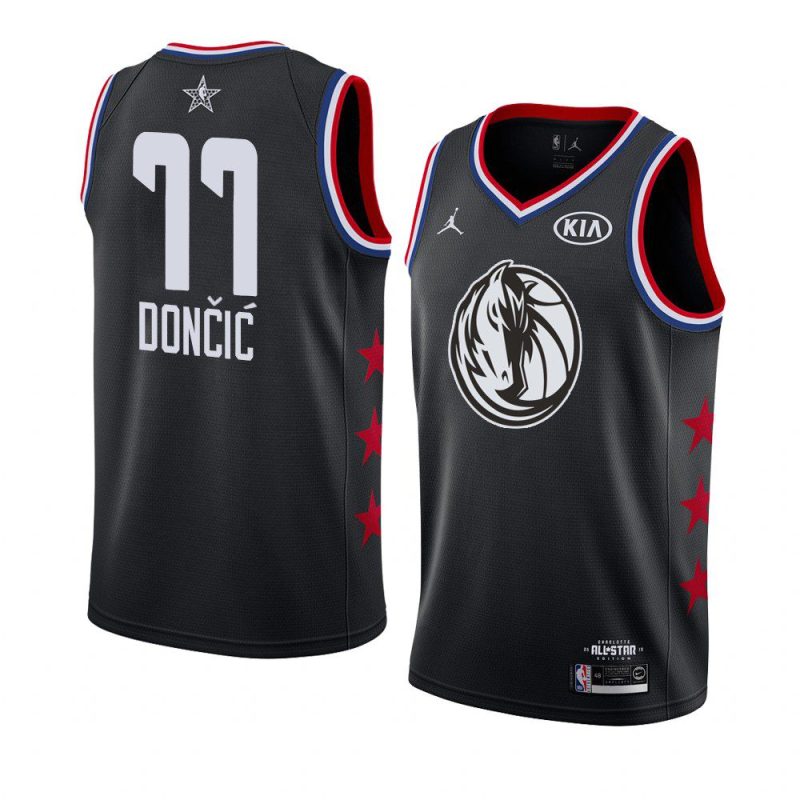 2019 all star black men luka doncic jersey