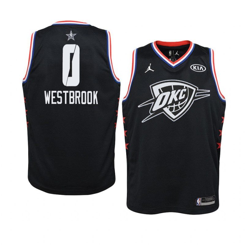 2019 all star black youth russell westbrook jersey