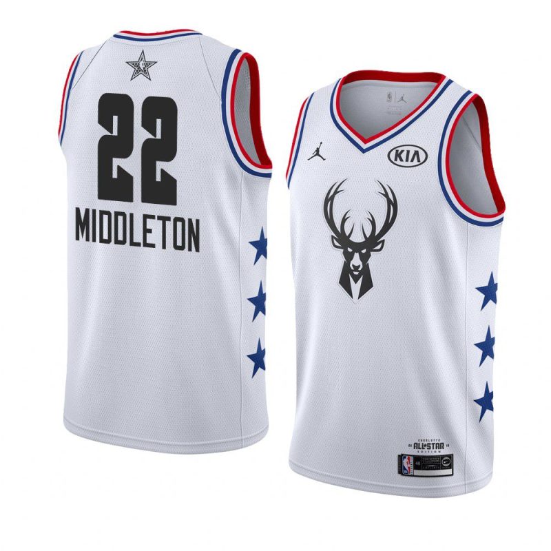 2019 all star white men's khris middleton jersey