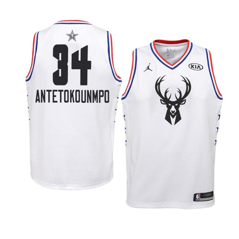 2019 all star white youth giannis antetokounmpo jersey