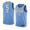 2019 rising star blue men's de'aaron fox name jersey