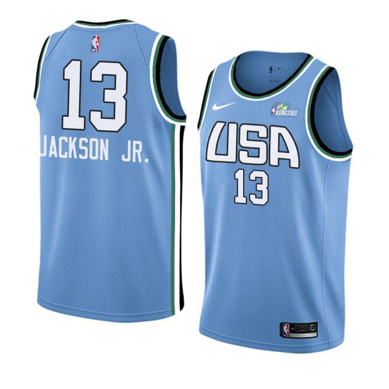 2019 rising star blue men's jaren jackson jr. name jersey