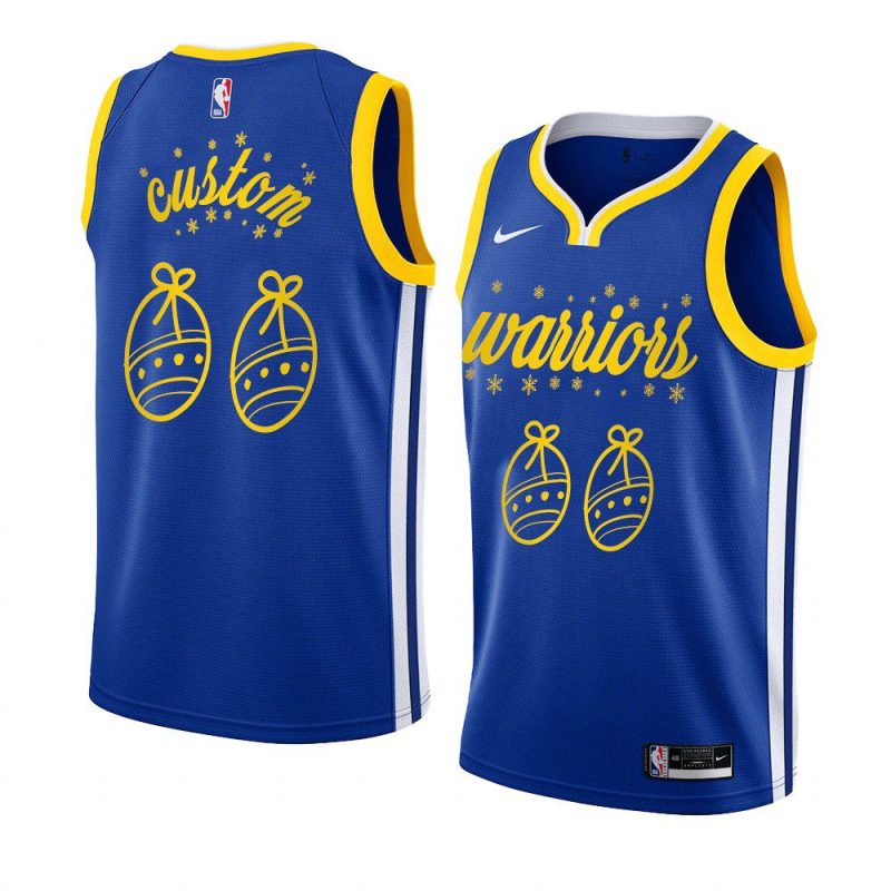 2020 christmas night custom golden state warriors royal jersey