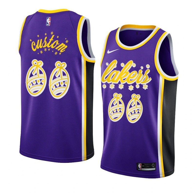 2020 christmas night custom los angeles lakers purple jersey