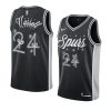 2020 christmas night devin vassell san antonio spurs black jersey