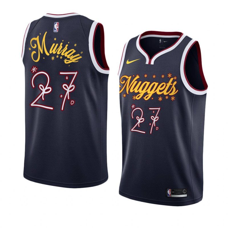 2020 christmas night jamal murray denver nuggets navy jersey