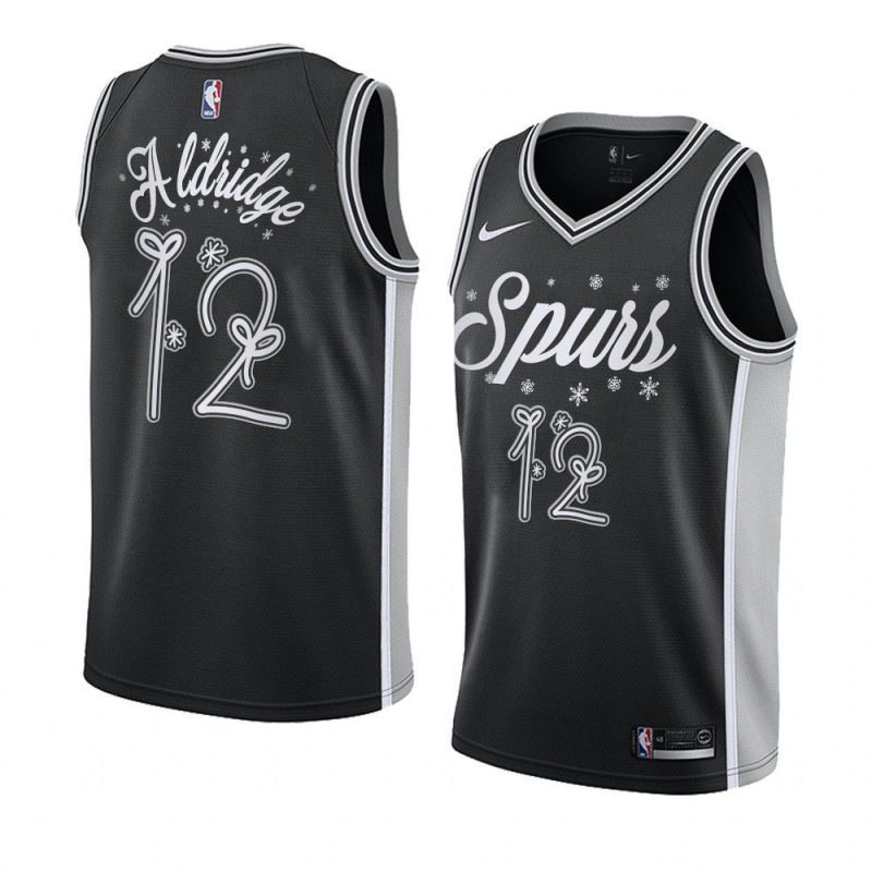 2020 christmas night lamarcus aldridge san antonio spurs black jersey