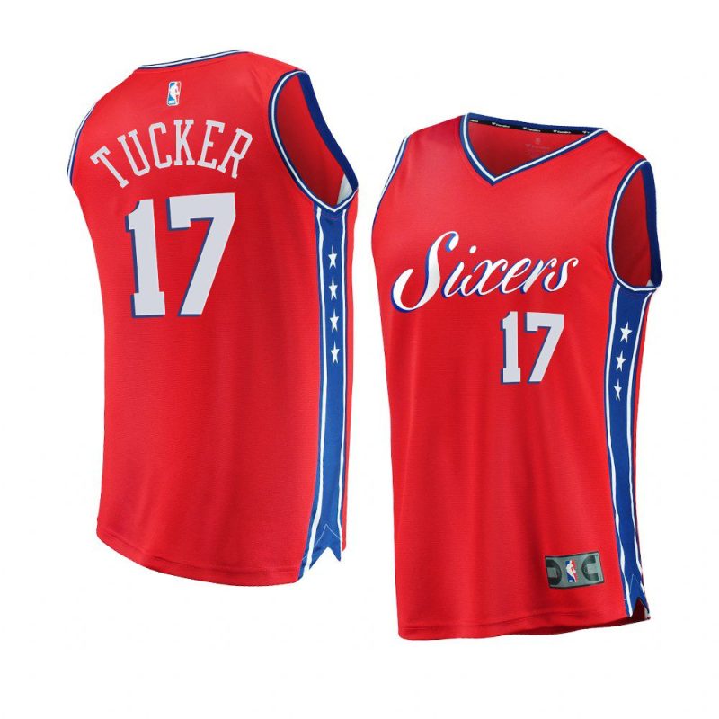 2022 2376ers p.j. tucker red replica statement jersey