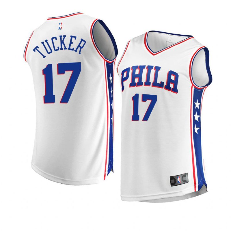 2022 2376ers p.j. tucker white replica association jersey