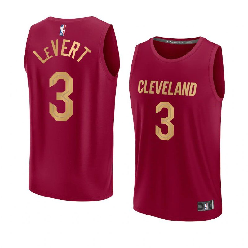 2022 23cavaliers caris levert wine fast break replica icon jersey