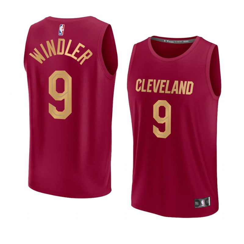 2022 23cavaliers dylan windler wine fast break replica icon jersey