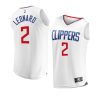 2022 23clippers kawhi leonard white replica association jersey