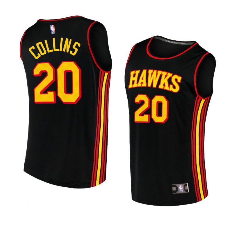 2022 23hawks john collins black replica statement jersey