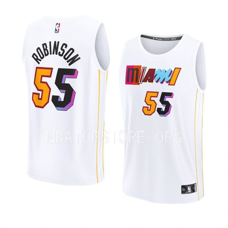 2022 23heat duncan robinson white fastbreak city edition jersey