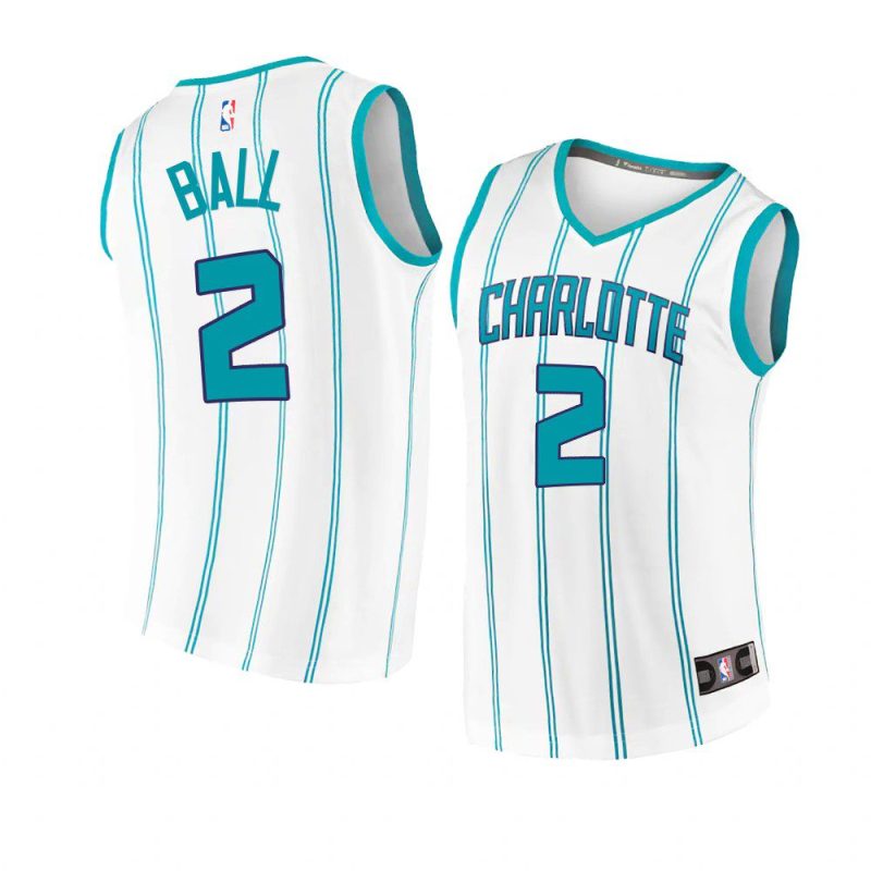 2022 23hornets lamelo ball white replica association edition jersey