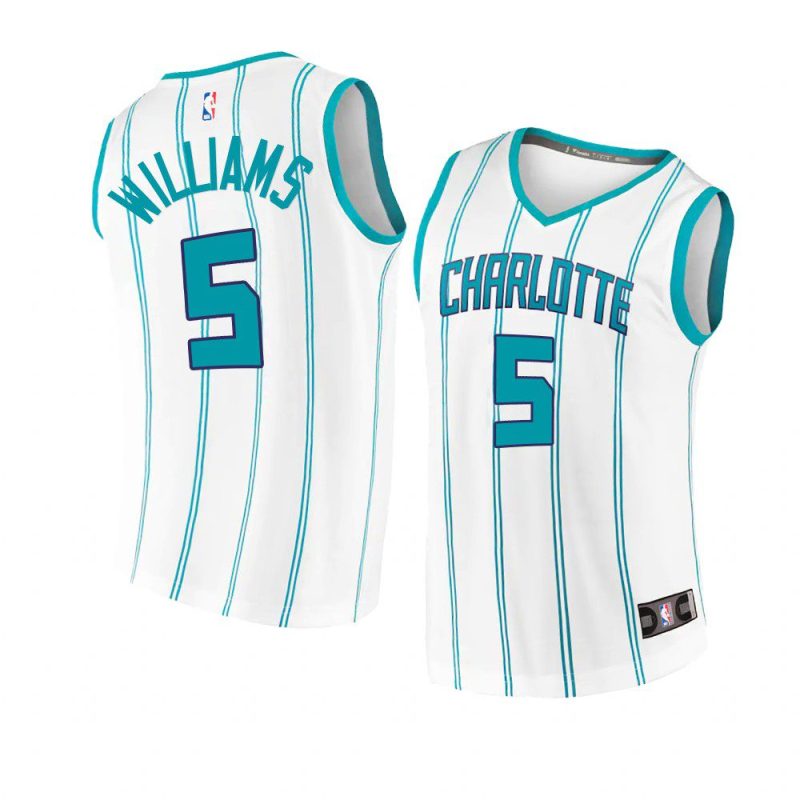 2022 23hornets mark williams white replica association edition jersey