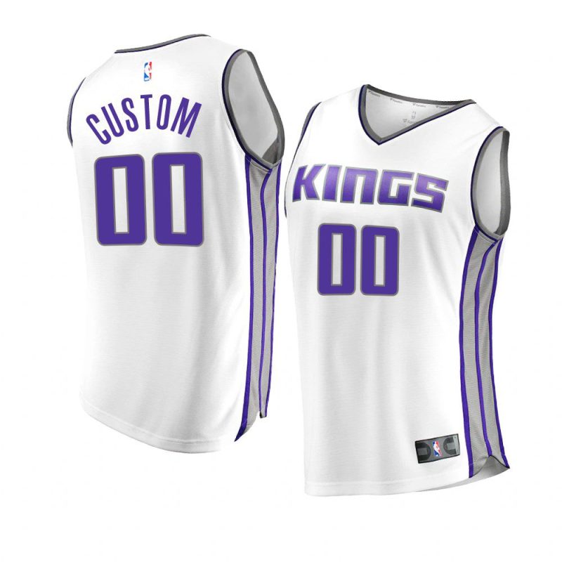 2022 23kings custom white replica association edition jersey