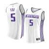 2022 23kings de'aaron fox white replica association edition jersey