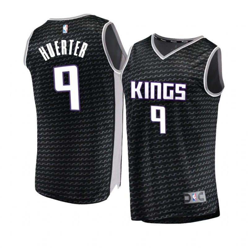 2022 23kings kevin huerter black replica statement edition jersey