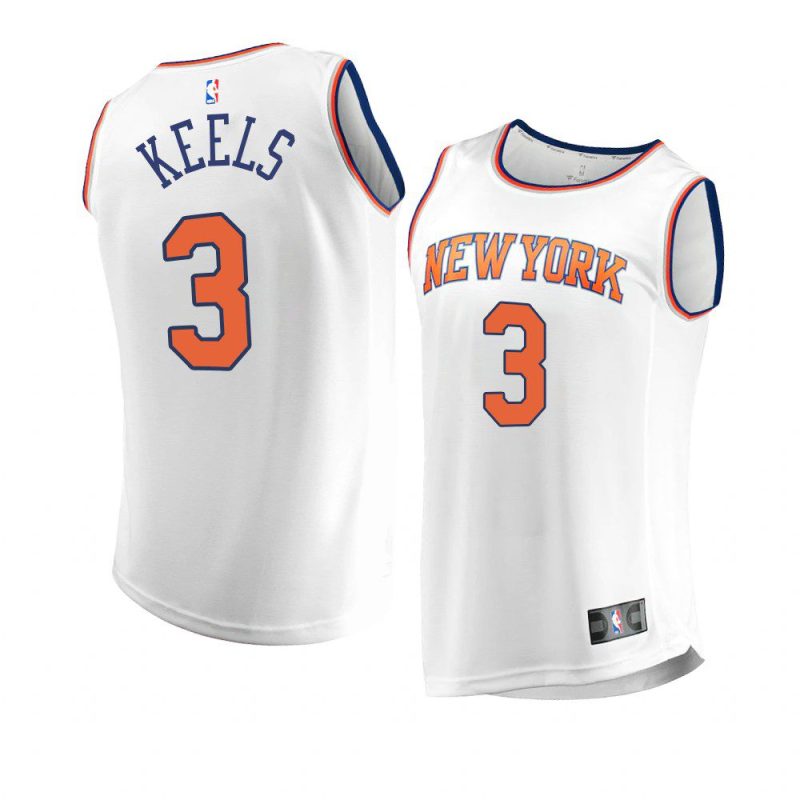 2022 23knicks trevor keels white replica jersey