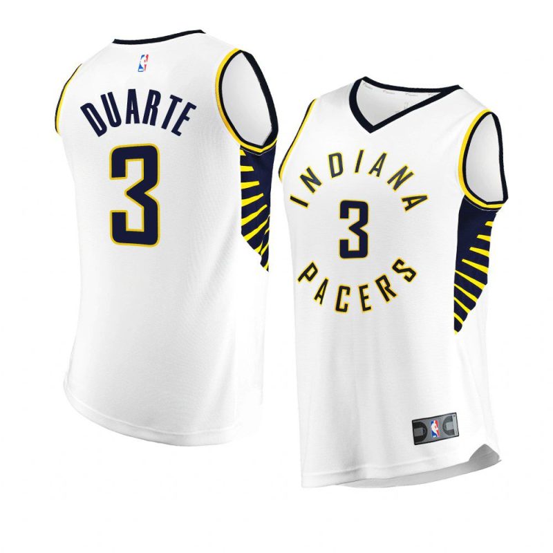 2022 23pacers chris duarte white replica association edition jersey