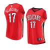 2022 23pelicans jonas valanciunas red replica statement jersey