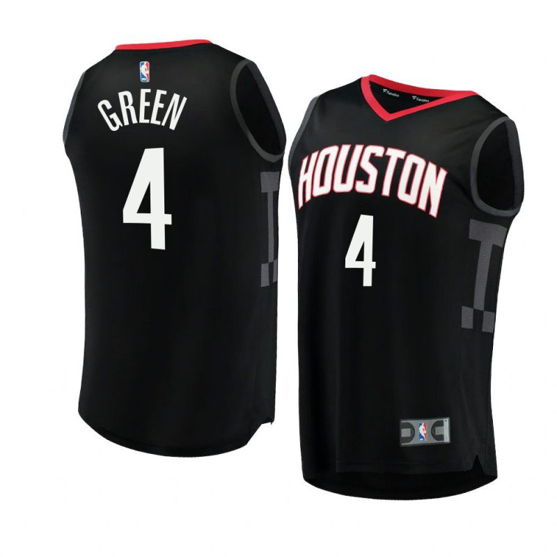 2022 23rockets jalen green black replica statement jersey