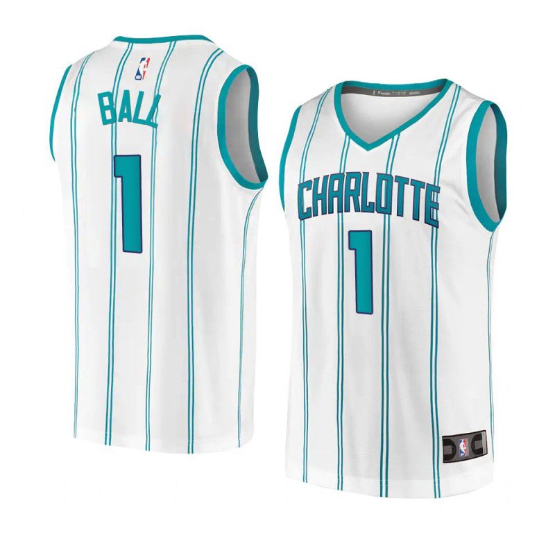 2022hornets lamelo ball white replica association jersey