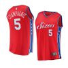 76ers julian champagnie red replica icon edition jersey