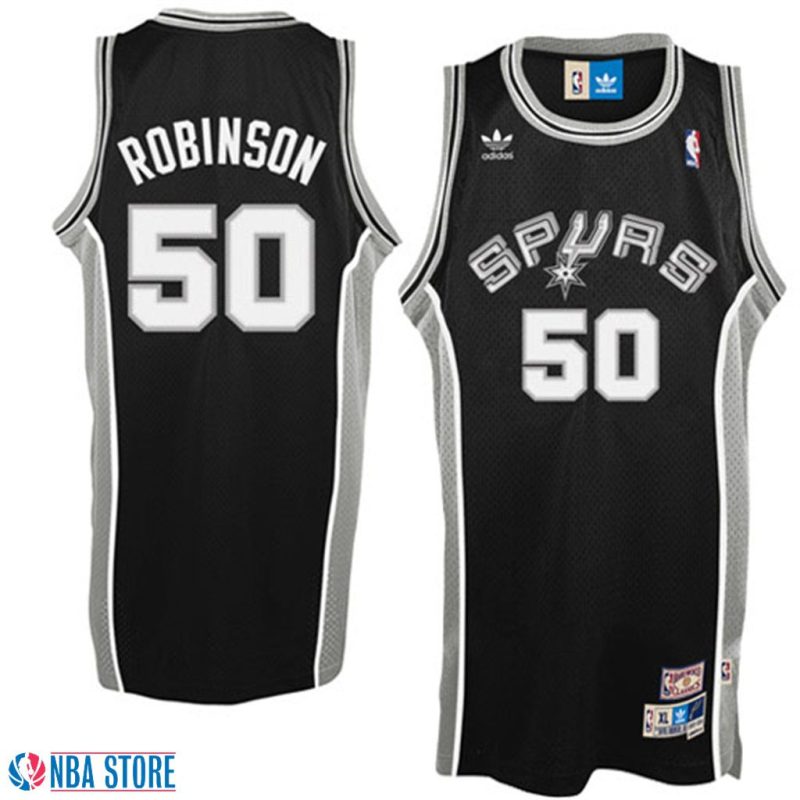 David Robinson San Antonio Spurs Soul Swingman Throwback Black Jersey