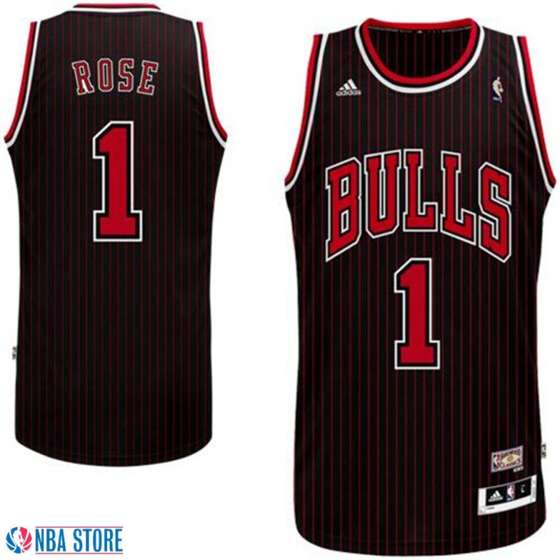 Derrick Rose Chicago Bulls HWC Throwback Jersey Black