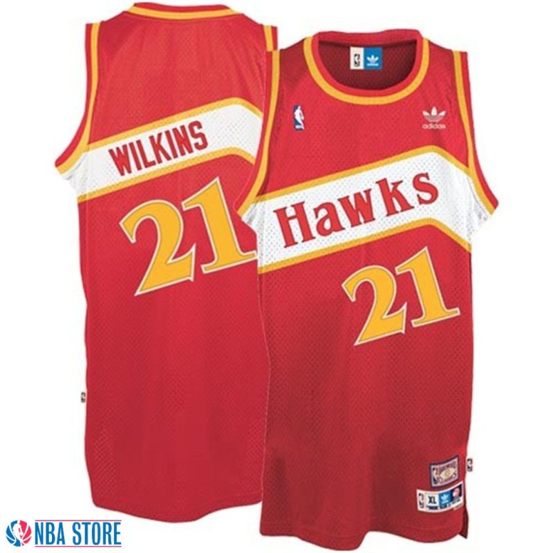 Dominique Wilkins Atlanta Hawks Red Hardwood Classics Jersey