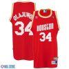 Hakeem Olajuwon Houston Rockets Red Hardwood Classics Swingman Jersey