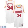 Hakeem Olajuwon Houston Rockets White Throwback Jersey