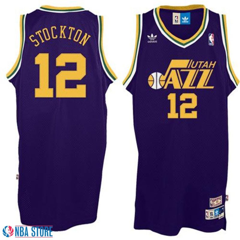 John Stockton Utah Jazz Throwback Swingman Purple Jersey