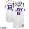 John Stockton Utah Jazz Throwback Swingman White Jersey