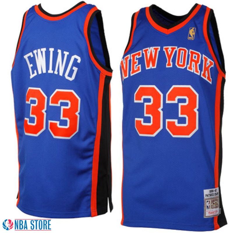 Patrick Ewing New York Knicks Royal Blue Throwback Authentic Jersey