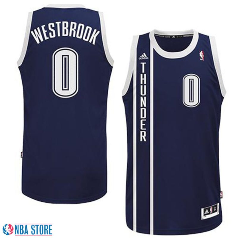 Russell Westbrook Thunder Revolution 30 Navy Blue Jersey