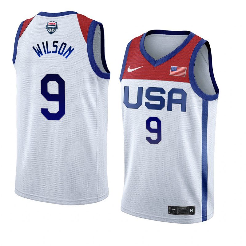 a'ja wilson women's basketball jersey tokyo olympics white 2021