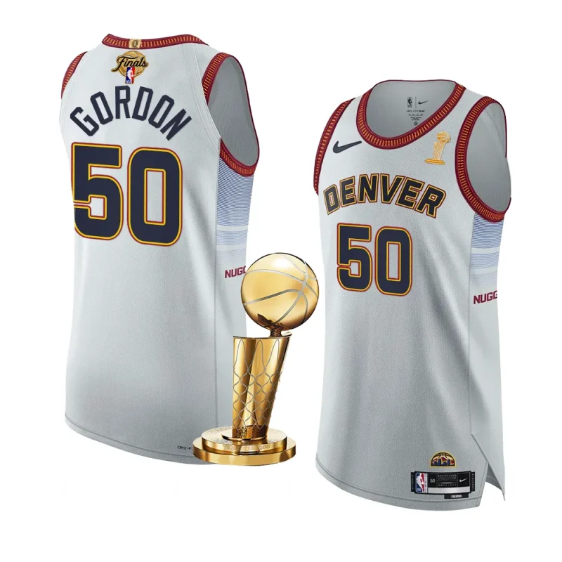 aaron gordon nuggets jersey 2023 nba finals championsauthentic white