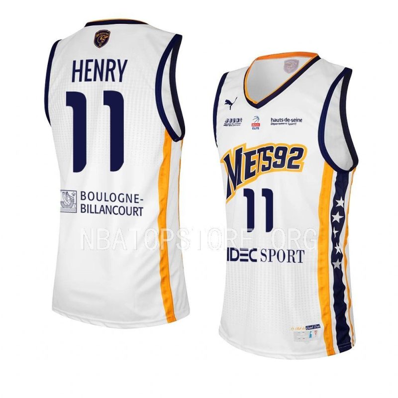 aaron henry metro 92jersey 2022 23home white