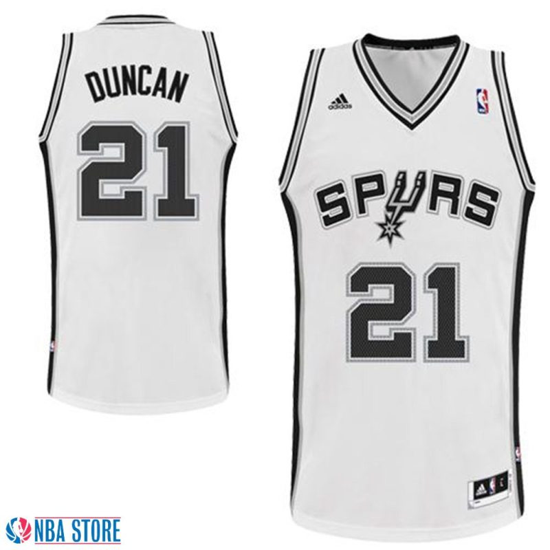 adidas Tim Duncan San Antonio Spurs Youth Revolution 30 Swingman Performance Jersey White