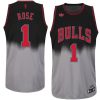 adidas derrick rose chicago bulls fadeaway swingman jersey black gray