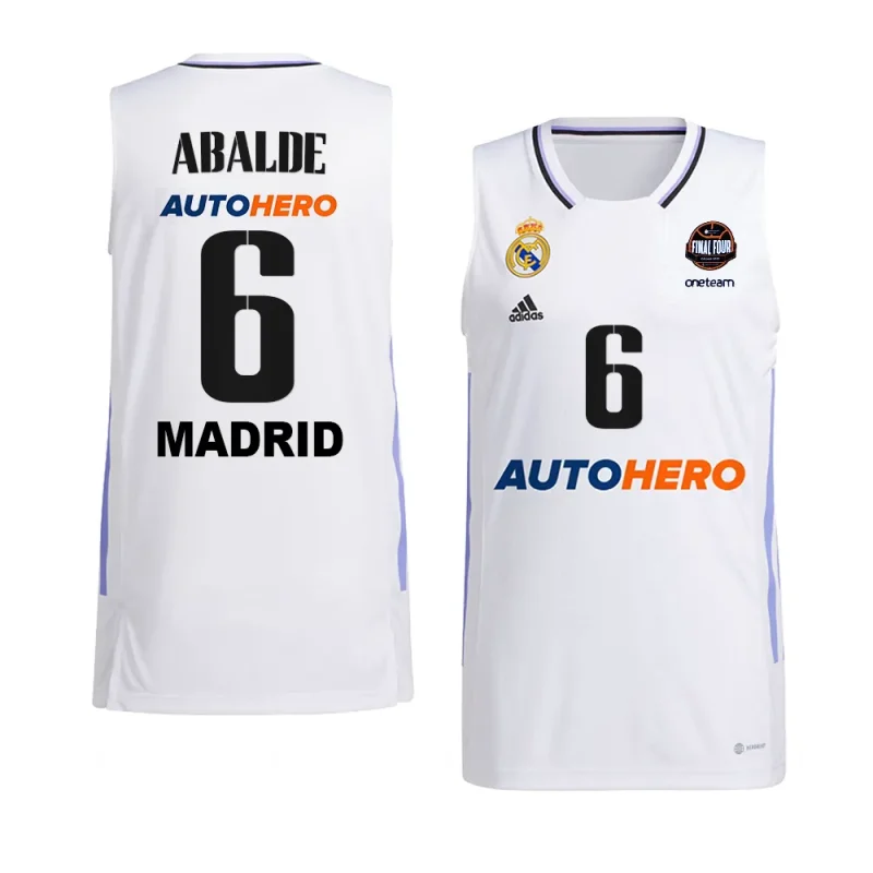 alberto abalde real madrid 11th euroleague champions home shirtjersey white