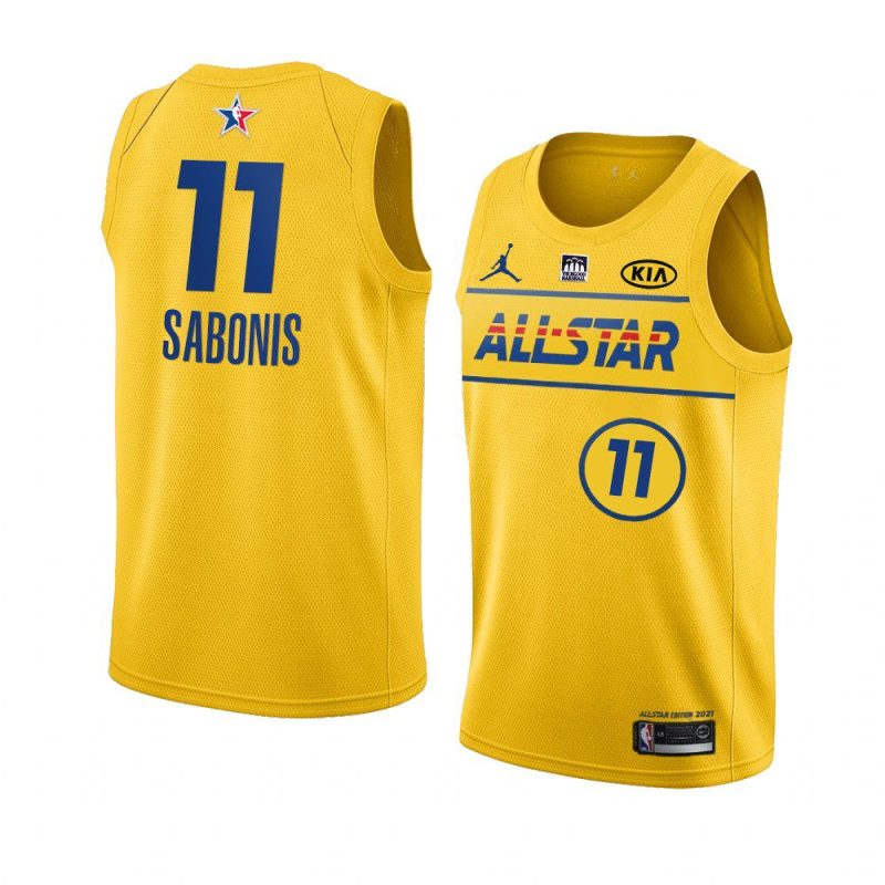 all stars domantas sabonis jersey nba all star game gold